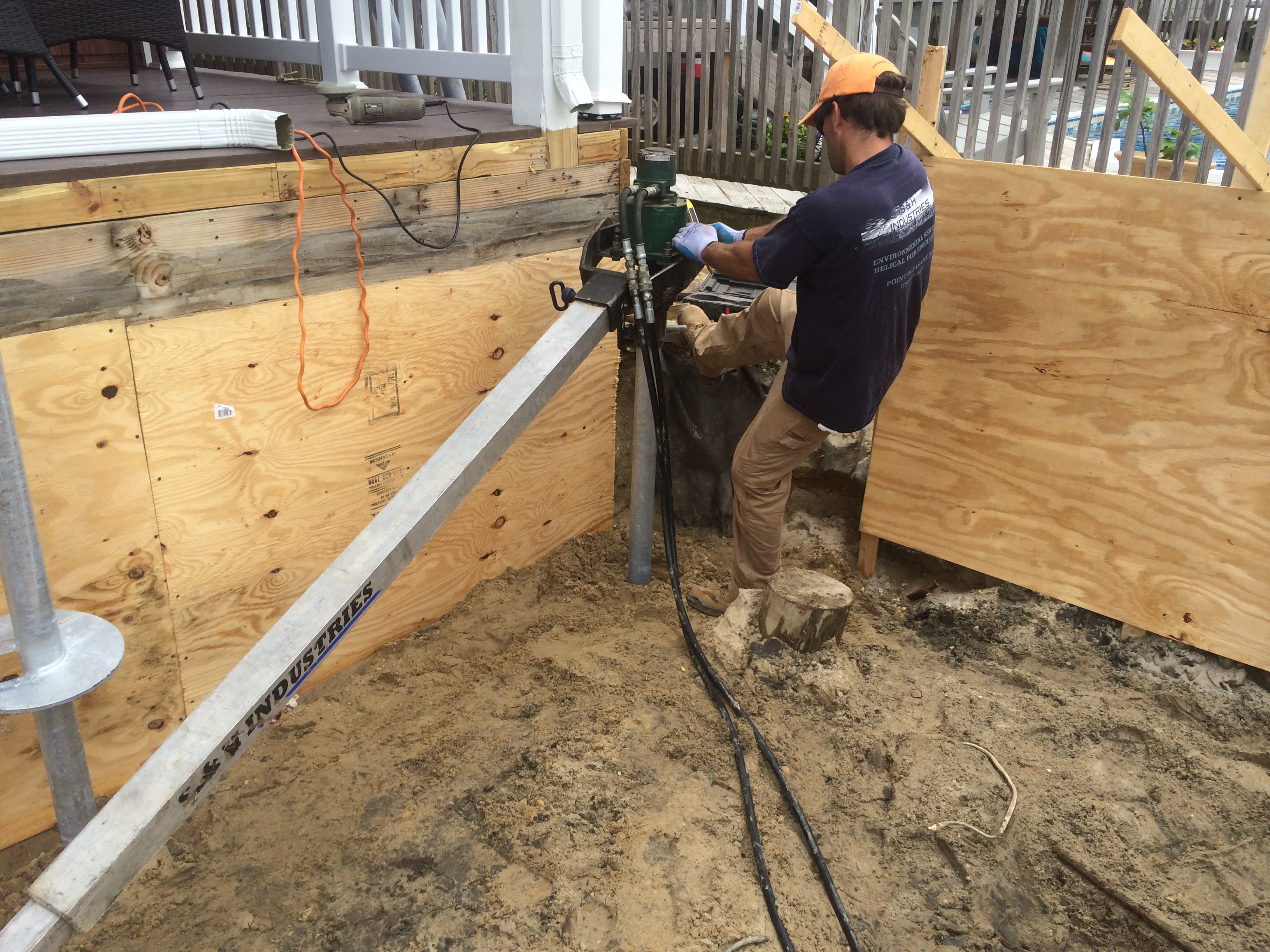 helical pier foundation installation point pleasant nj